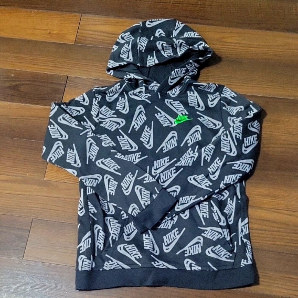 Nike Black and White Logo Hoodie